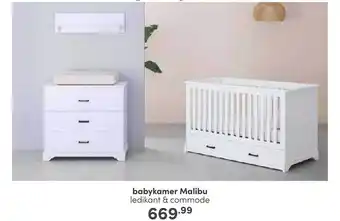 Baby & Tiener Babykamer malibu : ledikant & commode aanbieding