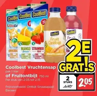 Vomar Voordeelmarkt Coolbest vruchtensap of fruitontbijt aanbieding