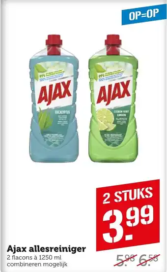 Coop Ajax allesreiniger 1250ml aanbieding