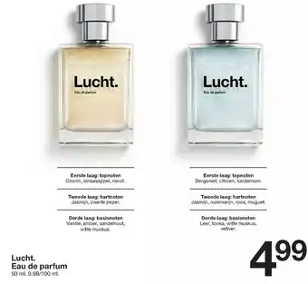 Zeeman Lucht eau de parfum 50ml aanbieding