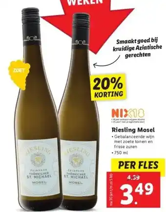 Lidl Riesling mosel aanbieding