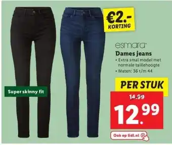 Lidl Esmara dames jeans aanbieding