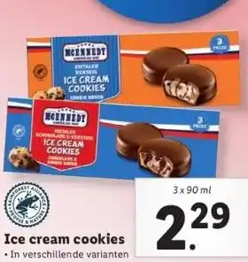 Lidl Ice cream cookies aanbieding