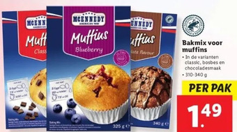 Lidl Bakmix voor muffins aanbieding