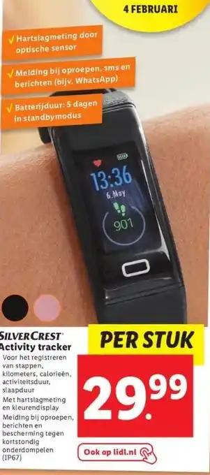 Lidl Silvercrest activity tracker aanbieding