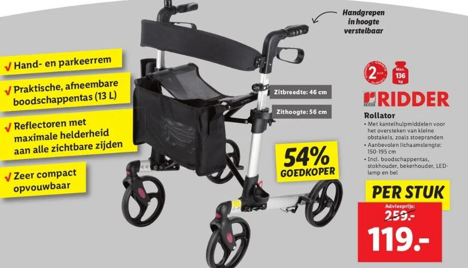 Ridder rollator aanbieding bij Lidl