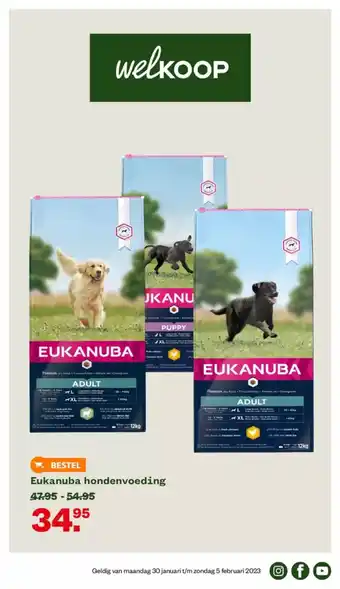 Welkoop Eukanuba hondenvoeding aanbieding