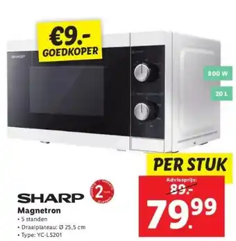 Lidl Sharp magnetron aanbieding