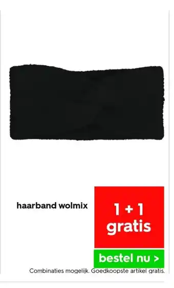 HEMA Haarband wolmix aanbieding