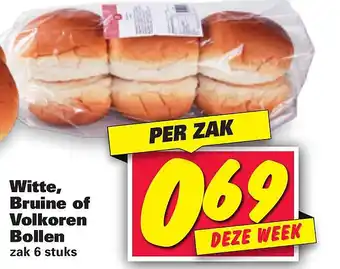 Nettorama Witte, bruine of volkoren bollen aanbieding