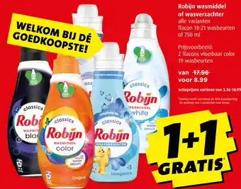 Boni Robijn wasmiddel of wasverzachter alle varianten flacon 18-21 wasbeurten of 750ml aanbieding