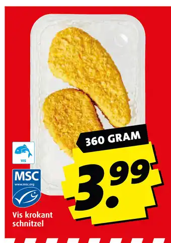 Boni Vis krokant schnitzel 360 gram aanbieding