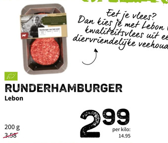 Ekoplaza Runderhamburger aanbieding