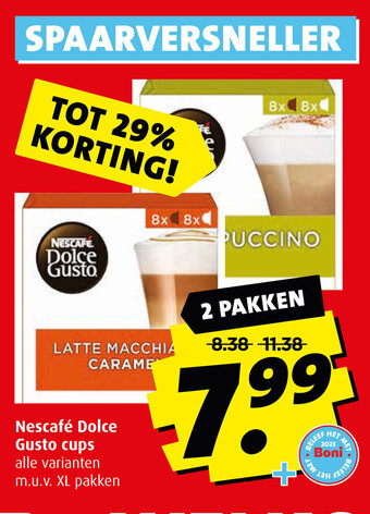 Boni Nescafe dolce gusto cups 2 pakken aanbieding