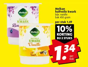 Boni Melkan halfvolle kwark bak 450 gram aanbieding