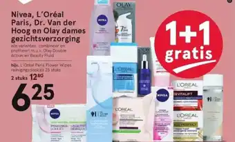 Etos L'Oreal Paris flower wipes reinigingsdoekjes 25 stuks aanbieding