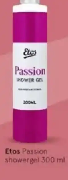 Etos Etos Passion showergel 300 ml aanbieding