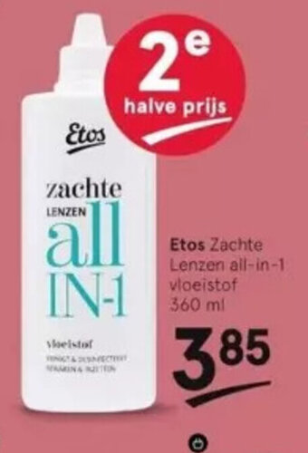 Etos Etos Zachte Lenzen all-in-1 vloeistof 360 ml aanbieding