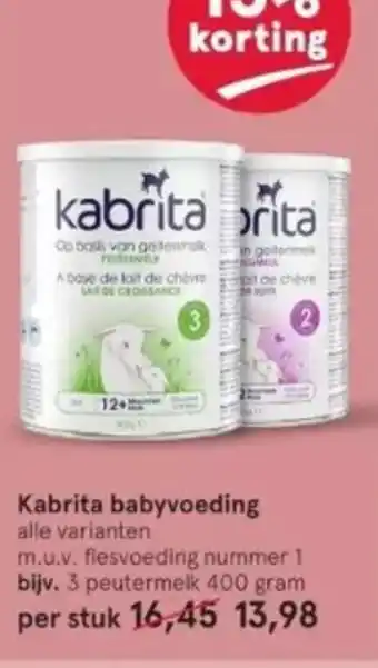 Etos Kabrita babyvoeding 400 gram aanbieding