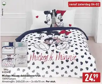 ALDI Mickey mouse dekbedovertrek 100% katoen. aanbieding