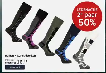 ANWB Human nature skisokken prijs aanbieding