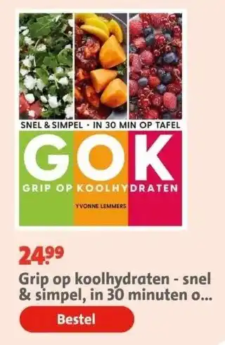 Bruna Grip op koolhydraten - snel & simpel, in 30 minuten op tafel aanbieding