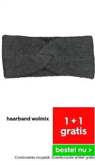 HEMA Haarband wolmix aanbieding