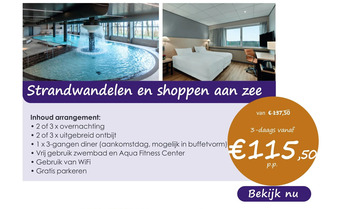 Marrea Hotelarrangementen Strandwandelen en shoppen aan zee aanbieding
