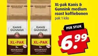 Boni Xl-pak kanis & gunnink medium roast koffiebonen aanbieding