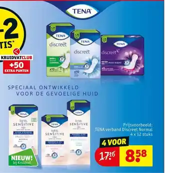 Kruidvat Tena verband discreet normal aanbieding