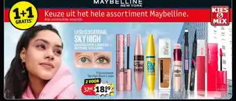 Kruidvat Maybelline assortiment aanbieding