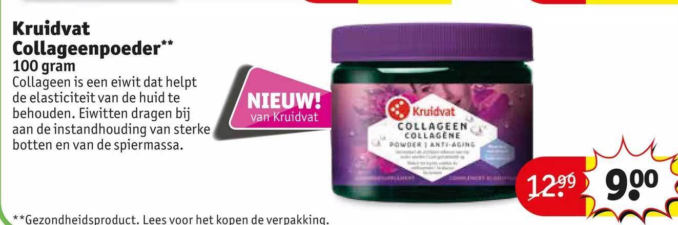 Kruidvat collageenpoeder 100 gram aanbieding bij Kruidvat