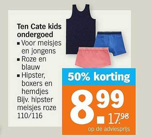 Albert Heijn Ten cate kids ondergoed aanbieding