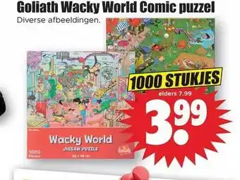 Dirk Goliath wakcy world comic puzzel aanbieding