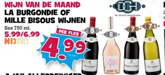 Boon`s Markt La burgondie of mille bisous wijnen 750 ml aanbieding