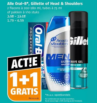 Poiesz Alle oral-b*, gillette of head & shoulders aanbieding