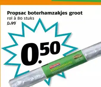 Poiesz Propsac boterhamzakjes groot aanbieding