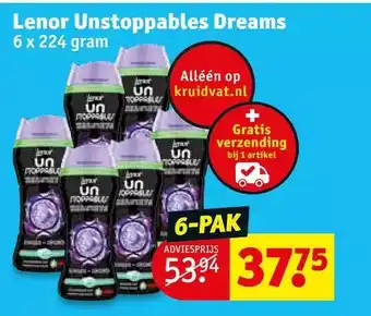 Kruidvat Lenor unstoppables dreams aanbieding