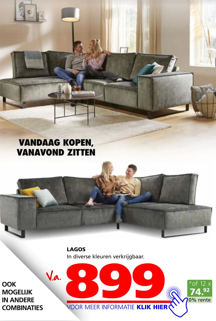 Lagos aanbieding bij Seats and Sofas