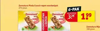 Kruidvat Zonnatura pinda crunch repen voordeelpak aanbieding