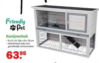 Van Cranenbroek Friendly pet konijnenhok aanbieding