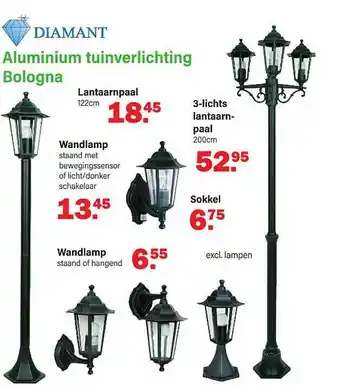 Van Cranenbroek Diamant aluminium tuinverlichting bologna aanbieding