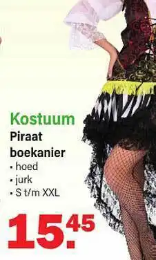 Van Cranenbroek Kostuum piraat boekanier aanbieding