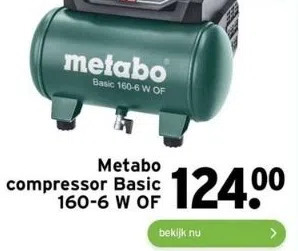 GAMMA Metabo compressor basic 160-6 w of aanbieding