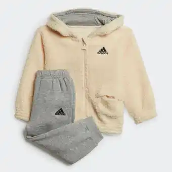 Adidas Adidas hooded teddy fleece joggingpak (uniseks) aanbieding