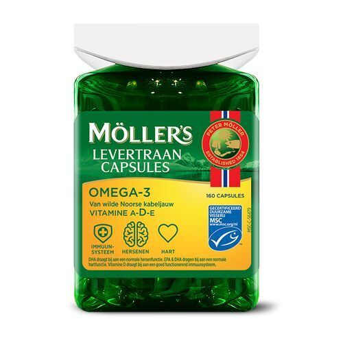 Mollers möller's omega3 levertraan capsules 160 capsules aanbieding