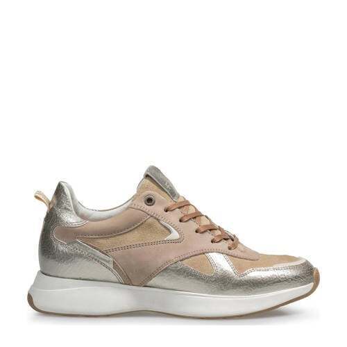 Floris van bommel savvi 01.04 leren sneakers beige/goud aanbieding bij  Wehkamp