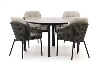 Kees Smit Hartman arezzo ø 130cm dining tuinset 5-delig - laagste prijsgarantie! aanbieding