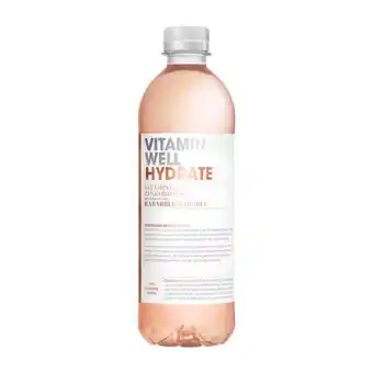 Coop Vitamin well hydrate rabarber & aardbei smaak aanbieding