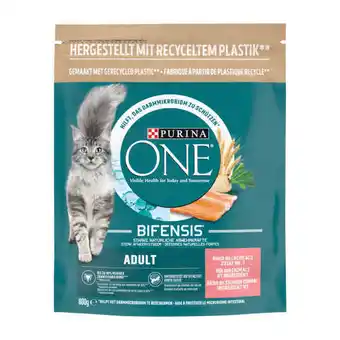 Coop Purina one adult droge brokjes - zalm - kattenvoer aanbieding